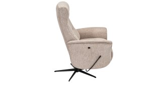 Skagen Studio Nordborg recliner in Brego Beige fabric.
