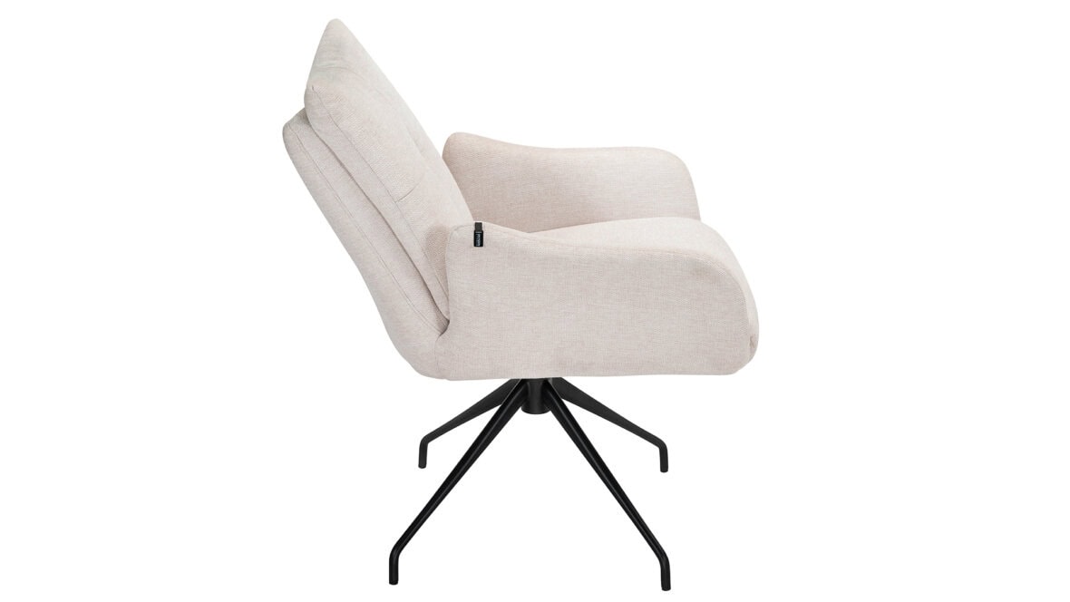 Skagen Studio Riis Armchair Ergo in Brego Cream fabric.