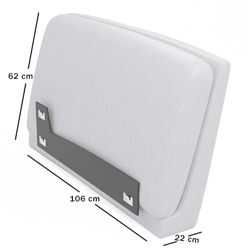 Skagen Studio Anholt — module AR12H, Arm type 12 right. 22 × 106 cm, 62 cm high. Dimensioned drawing.