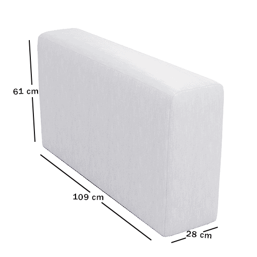 Skagen Studio Anholt — module AR20V, Arm type 20 left. 28 × 109 cm, 61 cm high. Dimensioned drawing.