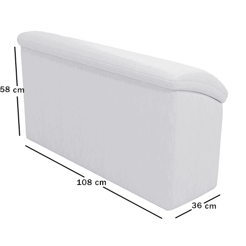 Skagen Studio Anholt — module AR2H, Arm type 02 right. 36 × 108 cm, 58 cm high. Dimensioned drawing.