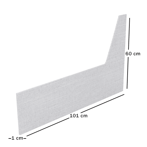 Skagen Studio Anholt — module AR8V, Arm type 08 left. 1 × 101 cm, 60 cm high. Dimensioned drawing.