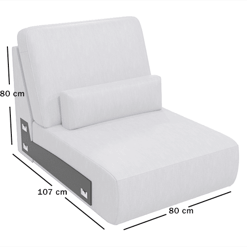 Skagen Studio Anholt — module CO80, 1-seater without arms. 80 × 107 cm, 80 cm high. Dimensioned drawing.