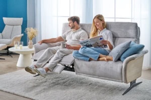 Skagen Studio Hjelm sofa in Movie Shell fabric.