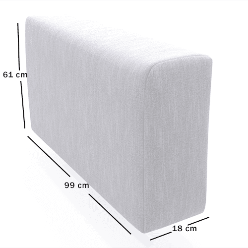 Skagen Studio Funen modular sofa, dimensioned drawing of module AR1H — arm, 99 × 18 cm, 61 cm high.