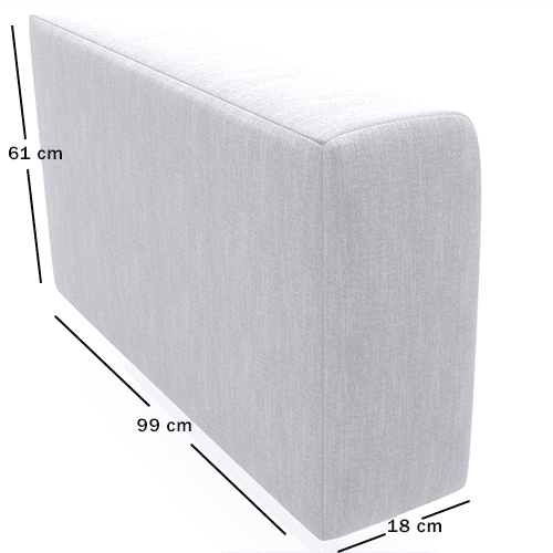 Skagen Studio Funen — module AR1V, Arm type 01 left. 18 × 99 cm, 61 cm high. Dimensioned drawing.